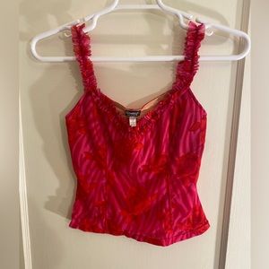 COSABELLA - *Sexy* Pink and Red top with Roses size L